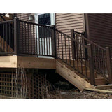 Pegatha Plus 4 ft. x 36 in. Charcoal Gray Fine Textured Aluminum Stair Rail Kit
