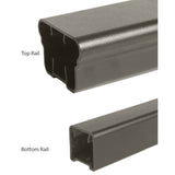 Pegatha Plus 4 ft. x 36 in. Charcoal Gray Fine Textured Aluminum Stair Rail Kit