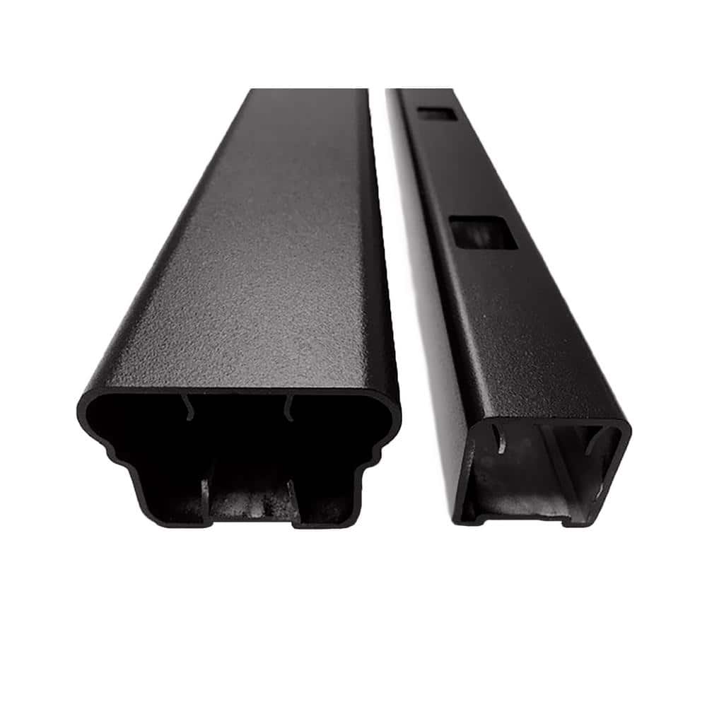 Pegatha Plus 8 ft. x 36 in. Black Fine Textured Aluminum Stair Rail Kit