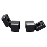 Pegatha Contemporary Black Aluminum Textured Stair Bracket Kit (Top and Bottom Bracket with Necessary Screws)