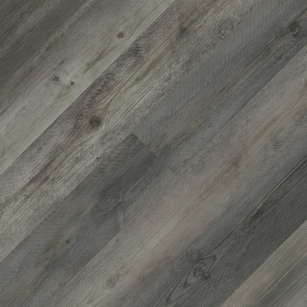 MSI Pelican Gray 7 in. x 48 in. Rigid Core Luxury Vinyl Plank Flooring (23.77 sq. ft. / case)
