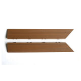 NewTechWood 1/6 ft. x 1 ft. Quick Deck Composite Deck Tile Outside Corner Fascia in Peruvian Teak (2-Pieces/Box)