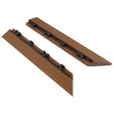 NewTechWood 1/6 ft. x 1 ft. Quick Deck Composite Deck Tile Outside Corner Fascia in Peruvian Teak (2-Pieces/Box)