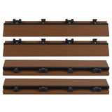 NewTechWood 1/6 ft. x 1 ft. Quick Deck Composite Deck Tile Straight Fascia in Peruvian Teak (4-Pieces/Box)