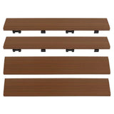 NewTechWood 1/6 ft. x 1 ft. Quick Deck Composite Deck Tile Straight Fascia in Peruvian Teak (4-Pieces/Box)