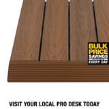 NewTechWood 1/6 ft. x 1 ft. Quick Deck Composite Deck Tile Straight Fascia in Peruvian Teak (4-Pieces/Box)