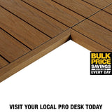 NewTechWood 1/12 ft. x 1 ft. Quick Deck Composite Deck Tile Inside Corner Trim in Peruvian Teak (2-Pieces/Box)