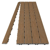 NewTechWood 1/6 ft. x 3 ft. Quick Deck Composite Deck Tile Straight Fascia in Peruvian Teak (2-Pieces per Box)