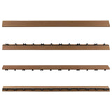 NewTechWood 1/6 ft. x 3 ft. Quick Deck Composite Deck Tile Straight Fascia in Peruvian Teak (2-Pieces per Box)