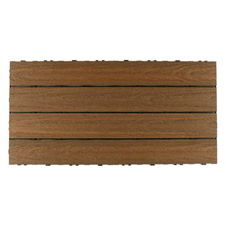 NewTechWood UltraShield Naturale 2 ft. x 1 ft. Quick Deck Outdoor Composite Deck Tile in Peruvian Teak (20 sq. ft. Per Box)