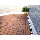NewTechWood UltraShield Naturale 2 ft. x 1 ft. Quick Deck Outdoor Composite Deck Tile in Peruvian Teak (20 sq. ft. Per Box)