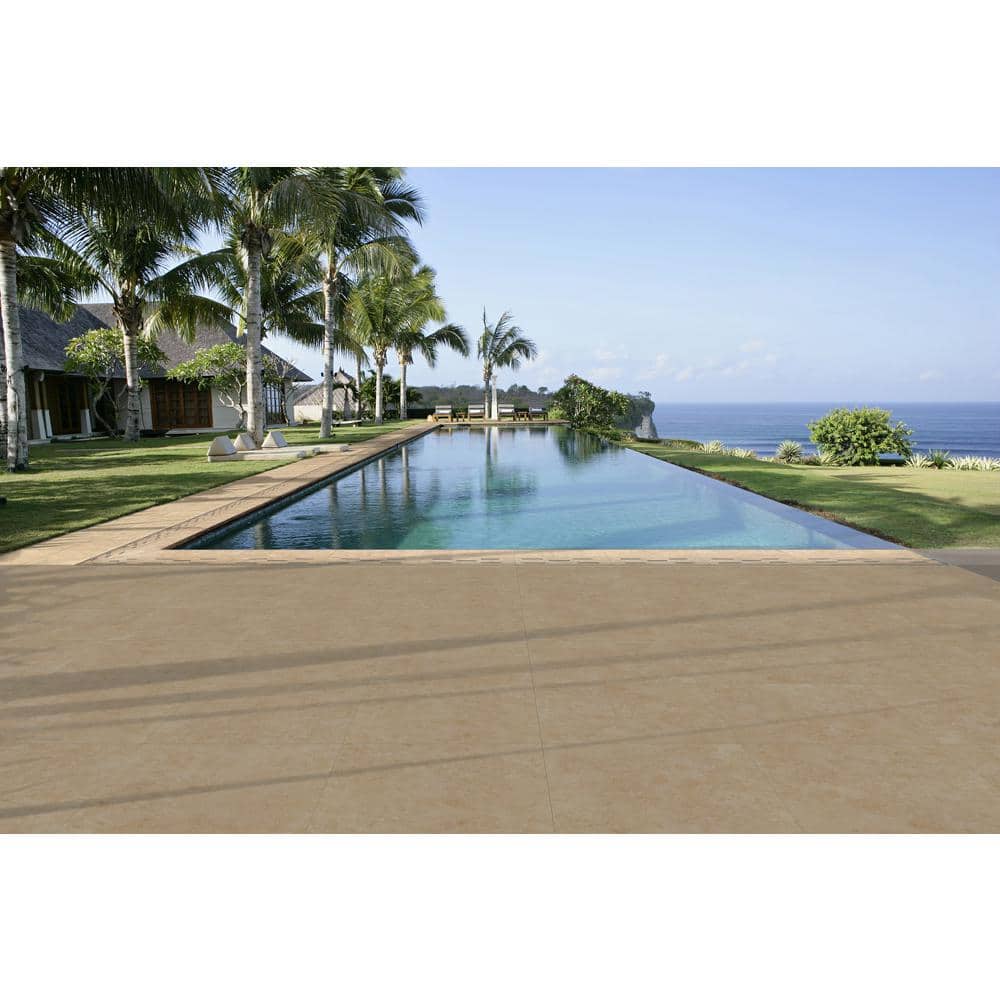 MSI Petra Beige 24 in. x 24 in. Square Matte Porcelain Paver Tile (14 pieces / 56 sq. ft. / pallet)