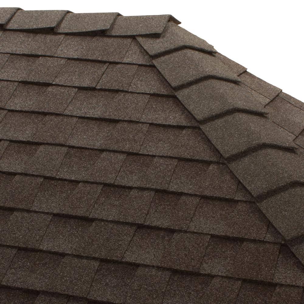 GAF TimberCrest Bullnose Hip and Ridge Cap Shingles in Pewter/Stone Gray