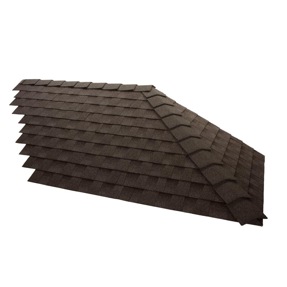 GAF TimberCrest Bullnose Hip and Ridge Cap Shingles in Pewter/Stone Gray