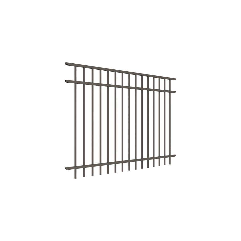 Natural Reflections 4 ft. x 6 ft. Pewter Aluminum Fence Panel