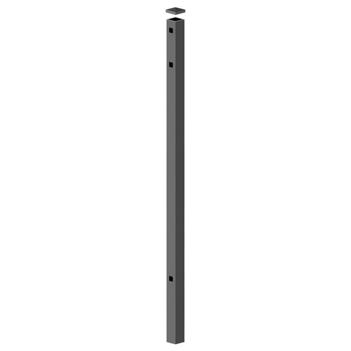 Natural Reflections 2 in. x 2 in. x 70 in. Pewter Aluminum Fence Gate Post