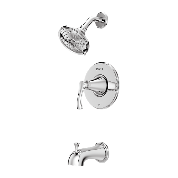 Pfister Auden 1-Handle Tub & Shower Trim Kit with Valve, Polished Chrome (Model 8P8-WS2-ADSC)