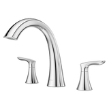 Pfister Weller 2‑Handle 3‑Hole Roman Tub Trim Kit, High-Arc Spout – Trim Only (Valve Sold Separately)