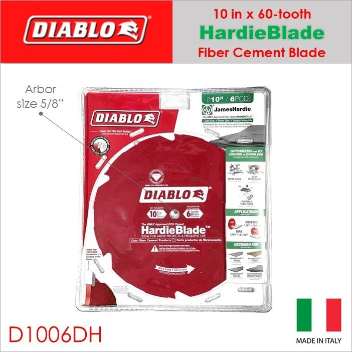 Diablo HardieBlade Saw Blade for Fiber Cement 10" 6 Teeth