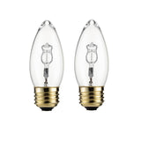 Philips 40-Watt Equivalent BA11 Halogen Bent Tip Candle Light Bulb (2-Pack)