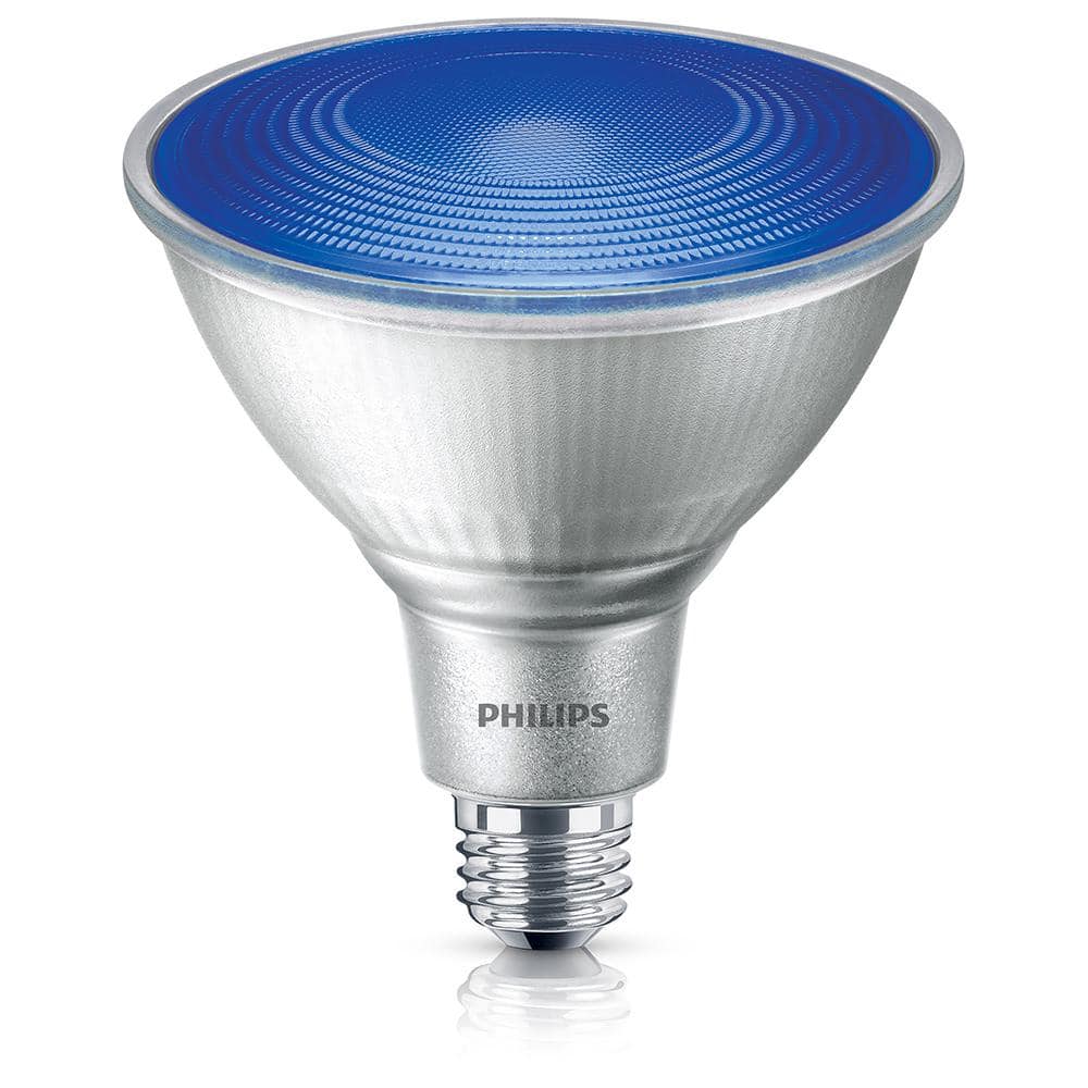 Philips 90-Watt Equivalent PAR38 LED Flood Bulb, Blue Light (469072)