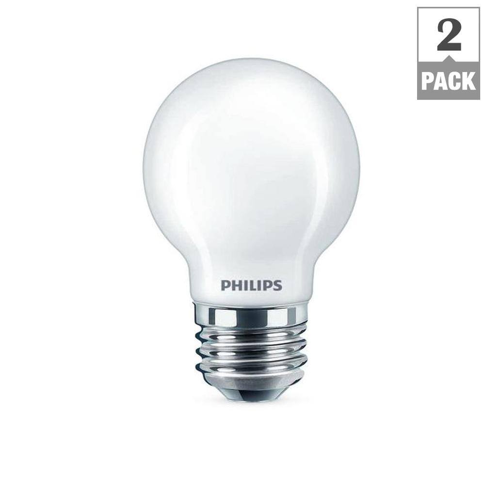 Philips 40-Watt Equivalent G16.5 LED Light Bulb Soft White Globe (2-Pack)