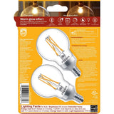 Philips 60-Watt Equivalent G16.5 Dimmable LED Light Bulb with Warm Glow Dimming Effect, Soft White (2-Pack)