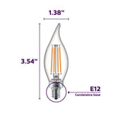 Philips 40-Watt Equivalent B11 Dimmable Warm Glow Bent Tip E12 Candle LED Light Bulb, Soft White 2700K (12-Pack)