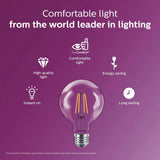 Philips 60-Watt Equivalent G25 Dimmable Daylight LED Light Bulb (2-Pack)