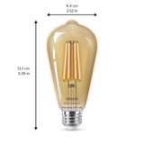 Philips Amber ST19 LED 40-Watt Equivalent Dimmable Smart Wi‑Fi (WiZ Connected) Wireless Light Bulb