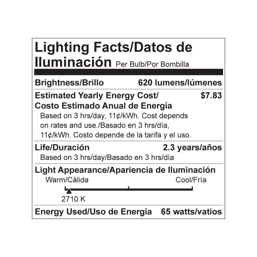 Philips 65-Watt BR30 Incandescent DuraMax Dimmable Flood Light Bulb (3-Pack)