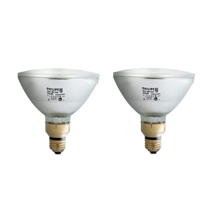 Philips 90-Watt PAR38 Halogen Indoor/Outdoor Flood Light Bulb (2-Pack)