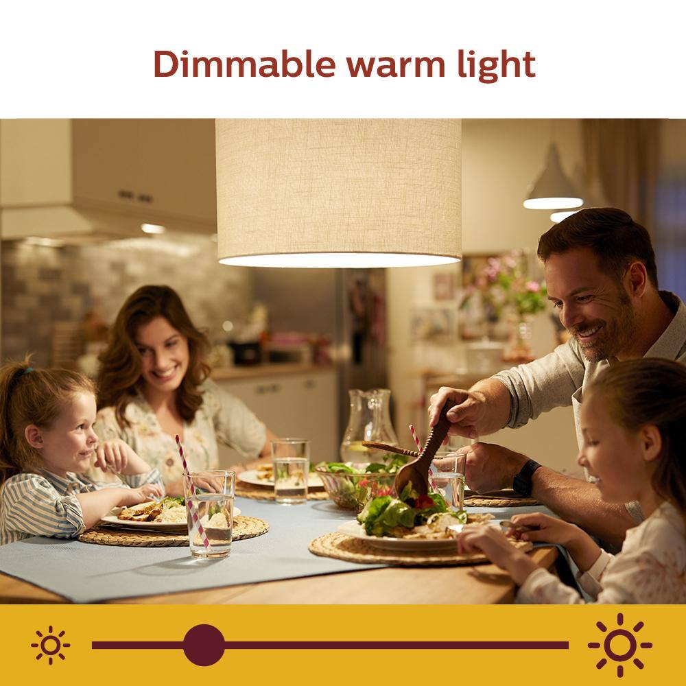 Philips Soft White BR30 LED 65-Watt Equivalent Dimmable Smart Wi‑Fi WiZ Connected Light Bulb (2‑Pack)
