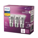 Philips 50-Watt Equivalent PAR16 Dimmable LED Light Bulb, Glass, Bright White (6-Pack)