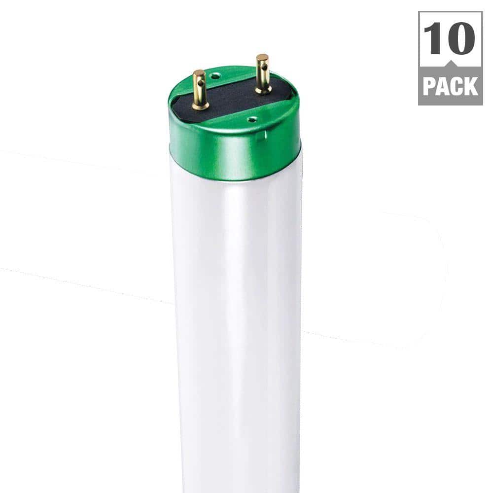 Philips 32-Watt 4 ft. Alto Linear T8 Fluorescent Tube Light Bulb, Daylight 6500K (10-Pack)