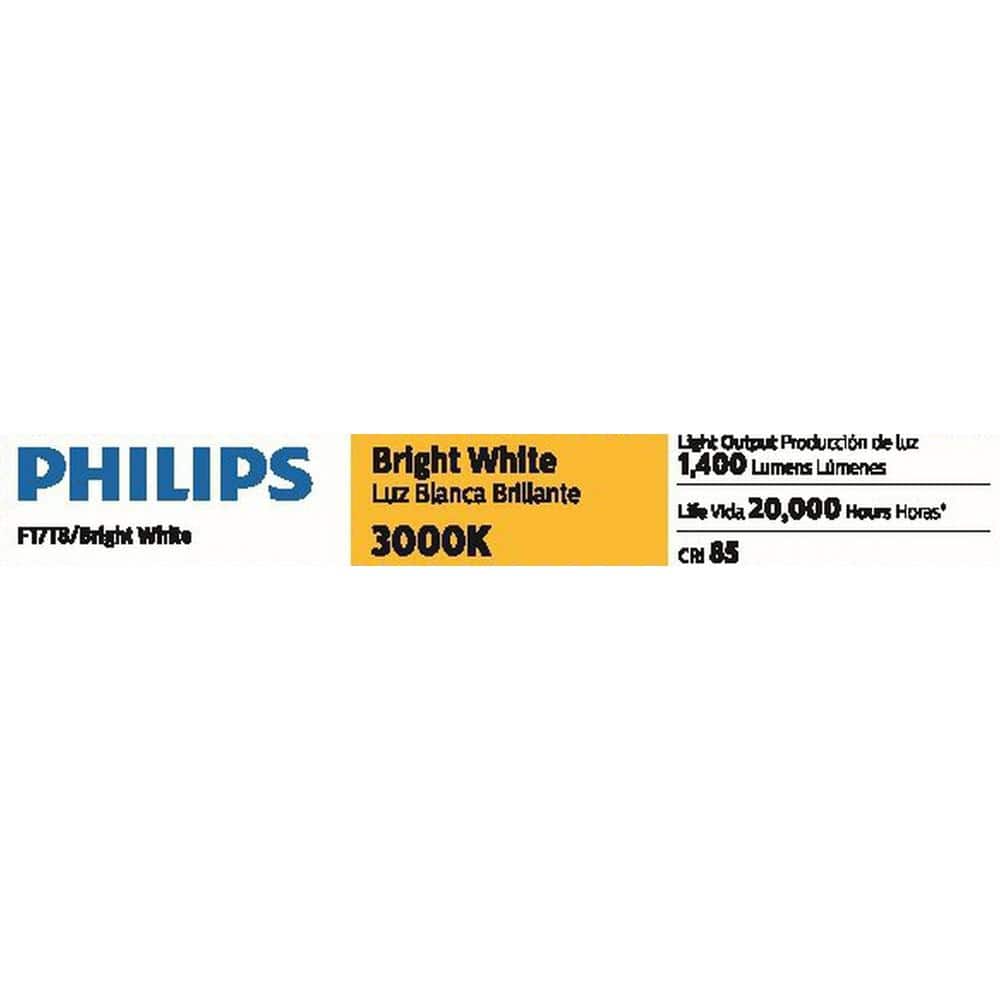 Philips 17-Watt 2 ft. Linear T8 ALTO Fluorescent Tube Light Bulb, Bright White 3000K