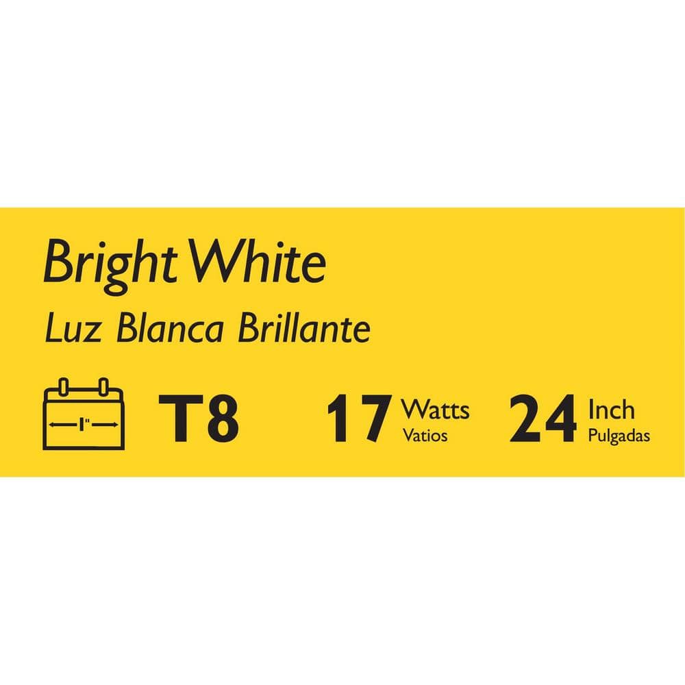 Philips 17-Watt 2 ft. Linear T8 ALTO Fluorescent Tube Light Bulb, Bright White 3000K
