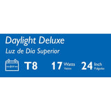 Philips 17-Watt 2 ft. Linear T8 Fluorescent Tube Light Bulb, Daylight Deluxe 6500K