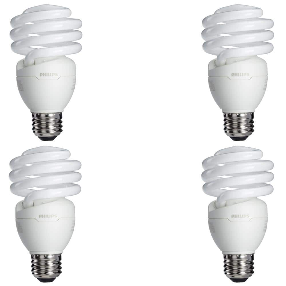 Philips 75-Watt Equivalent T2 Spiral CFL Soft White Light Bulb (8-Pack)