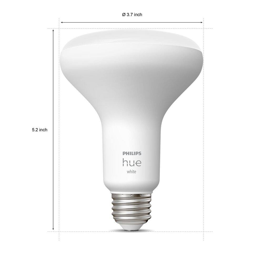 Philips Hue White BR30 LED 65W Equivalent Dimmable Smart Wireless Flood Light Bulb with Bluetooth (1-Pack)