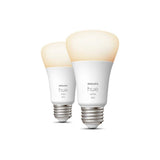 Philips Hue White A19 LED 60W Equivalent Dimmable Smart Wireless Light Bulb (2 Pack)