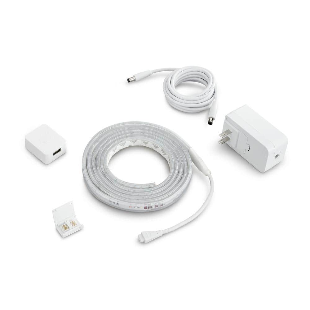 Philips Hue White and Color Ambiance Lightstrip Plus Smart LED, Dimmable, Bluetooth/Zigbee, 80 in (Base Kit)