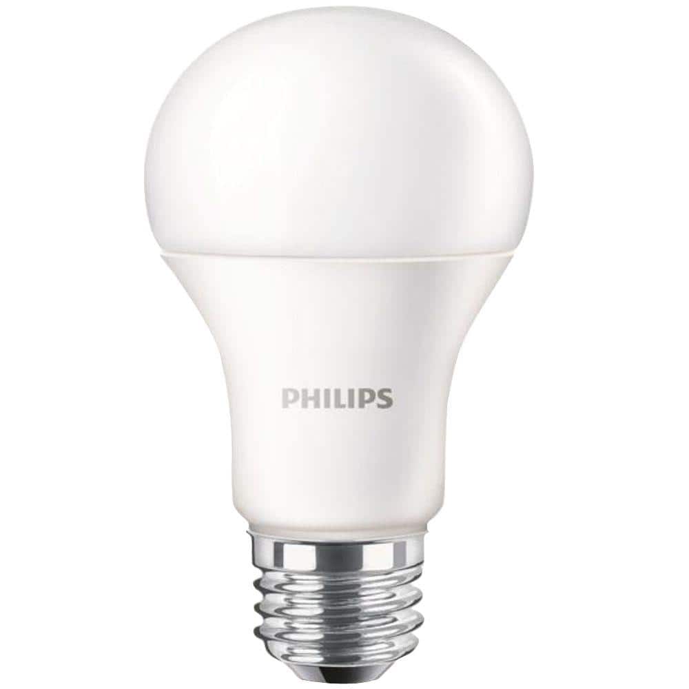Philips 100-Watt Equivalent A19 Non-Dimmable Energy Saving LED Light Bulb, Daylight 5000K, 2-Pack
