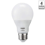 Philips 60-Watt Equivalent A19 SceneSwitch LED Light Bulb, Soft White 2700K / Amber 2500K / Warm Glow 2200K, 4-Pack