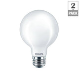 Philips 40-Watt Equivalent G25 Dimmable LED Light Bulb, Soft White, Frosted Globe (2-Pack)