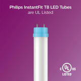 Philips 32-Watt Equivalent 4 ft. T8 InstantFit Linear LED Light Bulb, Cool White (4000K), 10-Pack