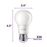 Philips 60-Watt Equivalent A19 Non-Dimmable Energy Saving LED Light Bulb, Daylight 5000K, 4-Pack