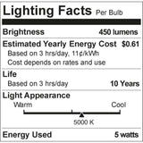 Philips 40-Watt Equivalent A19 Non‑Dimmable Energy‑Saving Frosted Classic Glass LED Light Bulb, Daylight 5000K (8‑Pack)