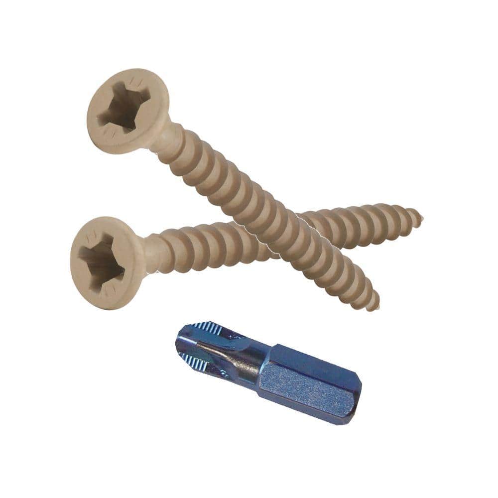 Phillips II Plus #9 2 in. Phillips-Square Flat-Head Wood Deck Screws (1 lb.-Pack)