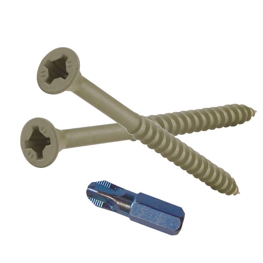 Phillips II Plus #9 2-1/2 in. Phillips-Square Flat-Head Wood Deck Screws (5 lb.-Pack)